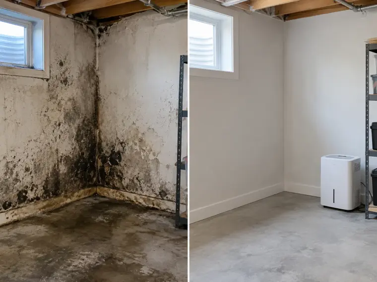 Before and after: mold remediation